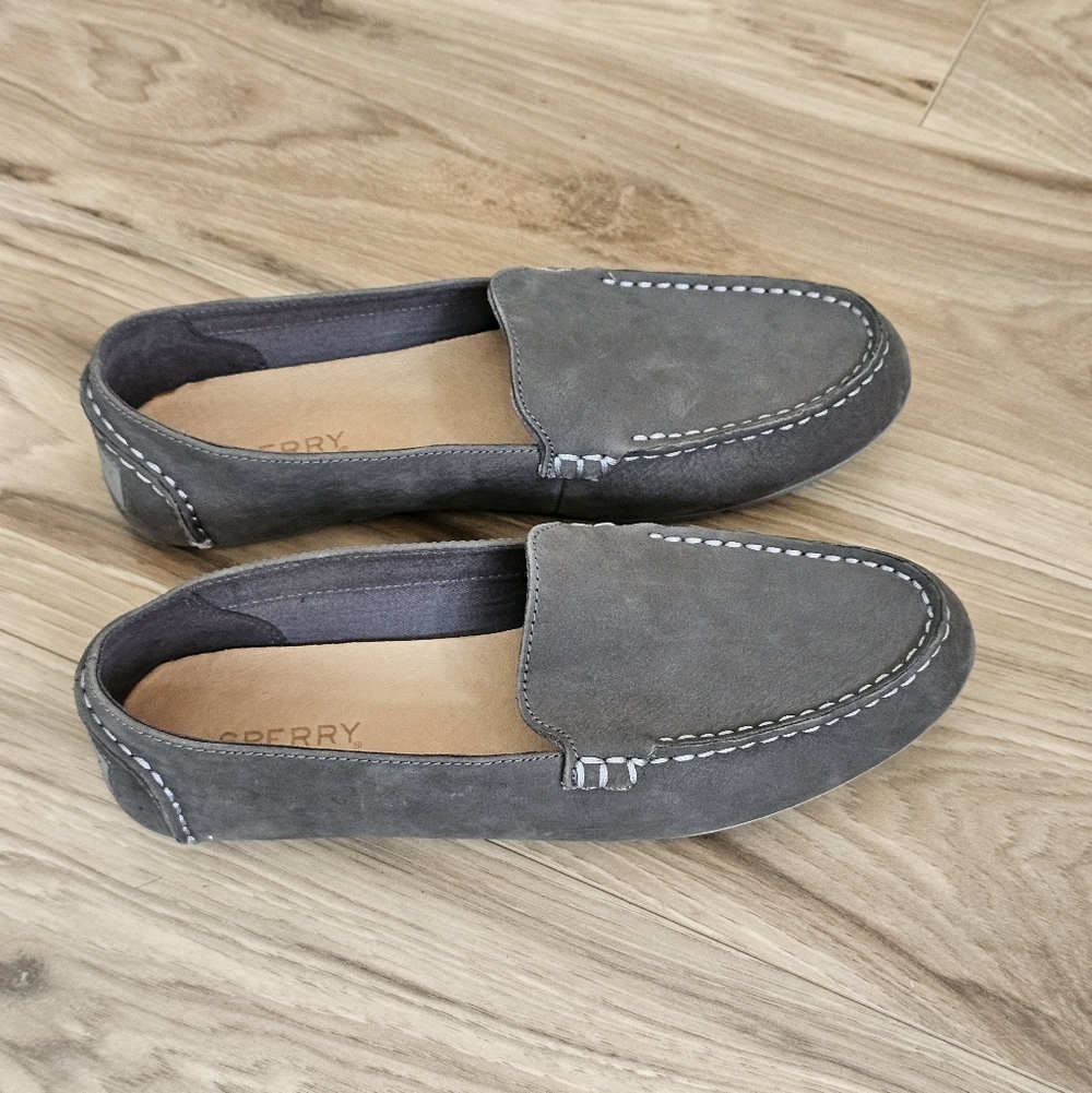Sperry Loafers Boat Shoes Grey  Womens Size 7 NEW - Picture 2 of 11